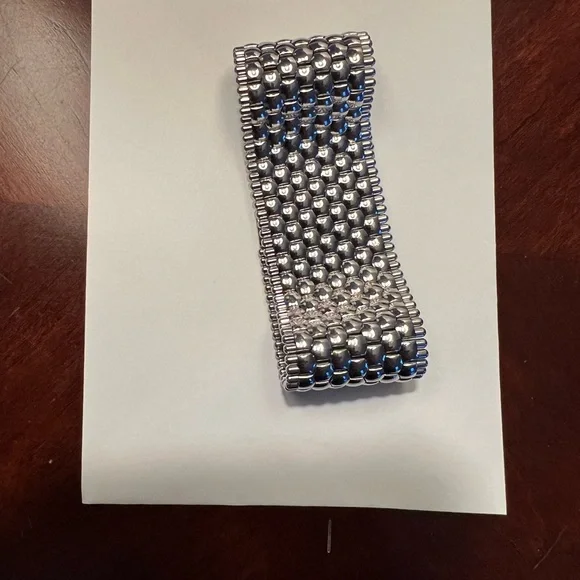 Stainless Steel Basket weave style bracelet - Picture 2 of 8